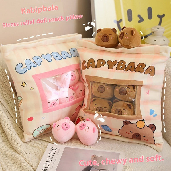 Capabala Plush Doll Decompression 6 Capybara Bags Suit