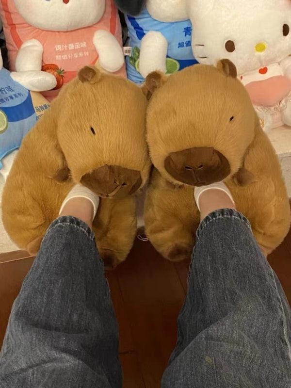 Cartoon Capybara Slippers